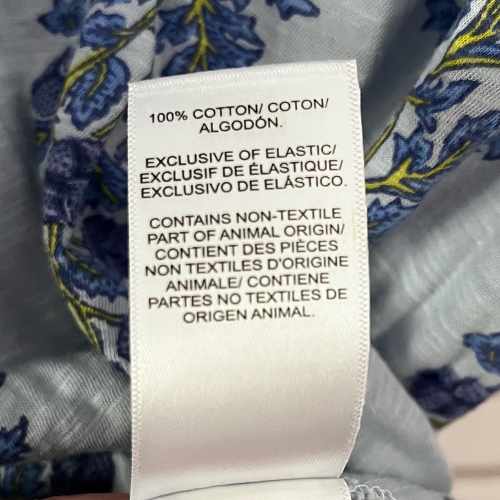 Lucky Brand Floral Blue Women's Top - Picture 6 of 8
